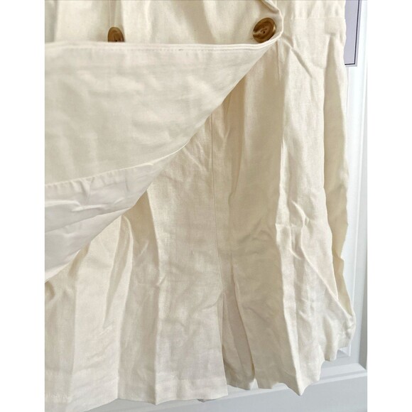 1.STATE Women's Double-Breasted Sleeveless Romper Blazer Look Ivory Beige XS - Picture 9 of 11